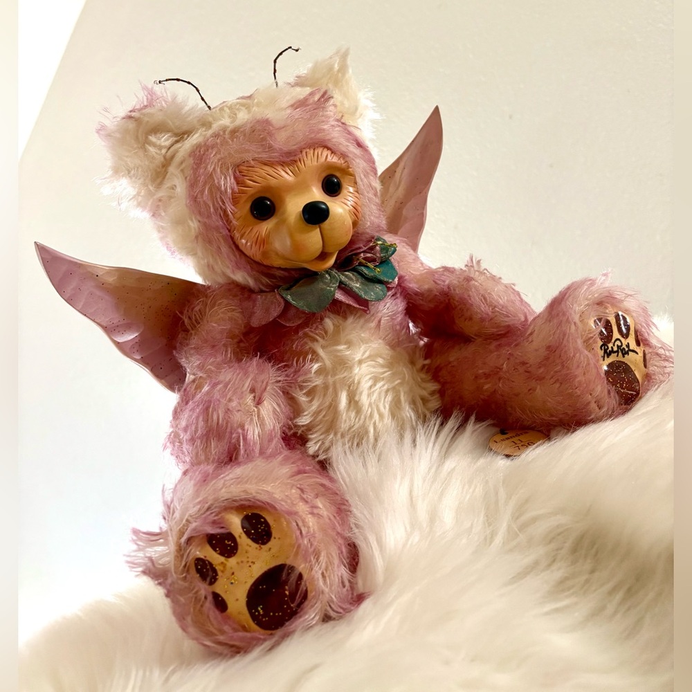 Robert Raikes Leandra Fairy Bear Ltd Ed #11/750 Wood Face Wings